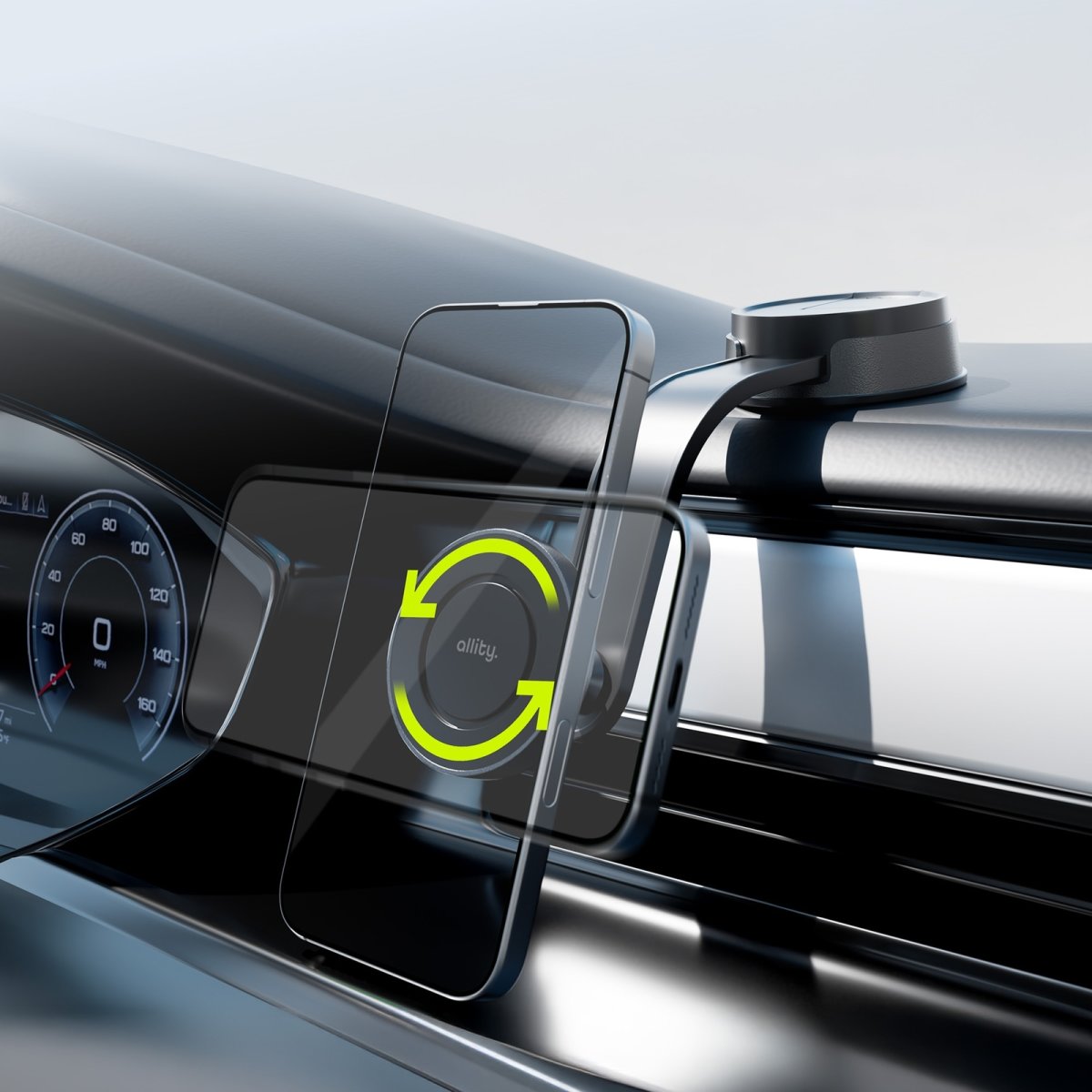 Allity Mobiltelefonhållare, Magnetisk, svart 200MS