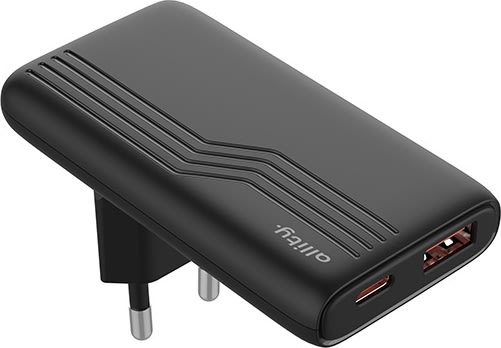 Allity Laddare, 1x USB-C, 1x USB-A, 65W - Svart