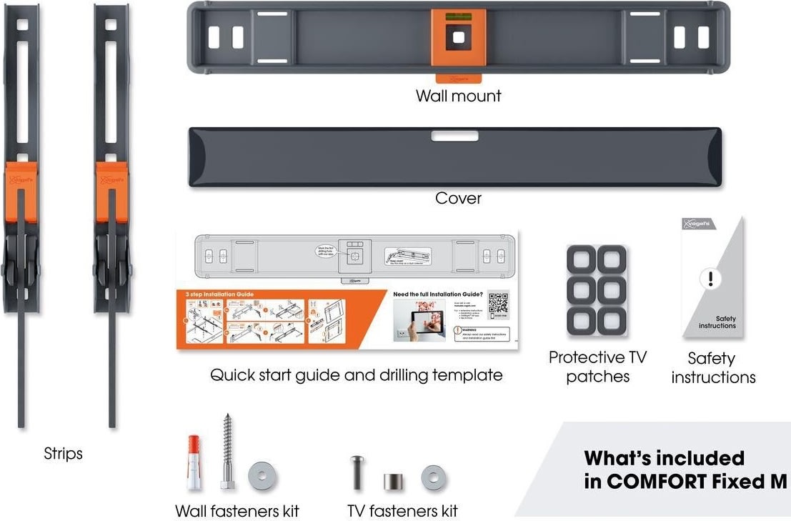 Vogel's TV-väggfäste, svart - TVM 3405