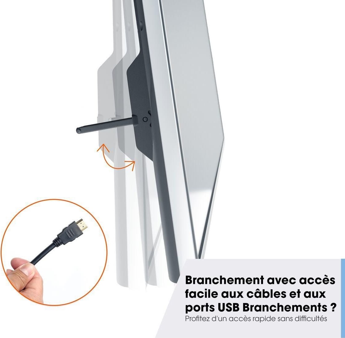 Vogel's TV-väggfäste, svart - TVM 3405