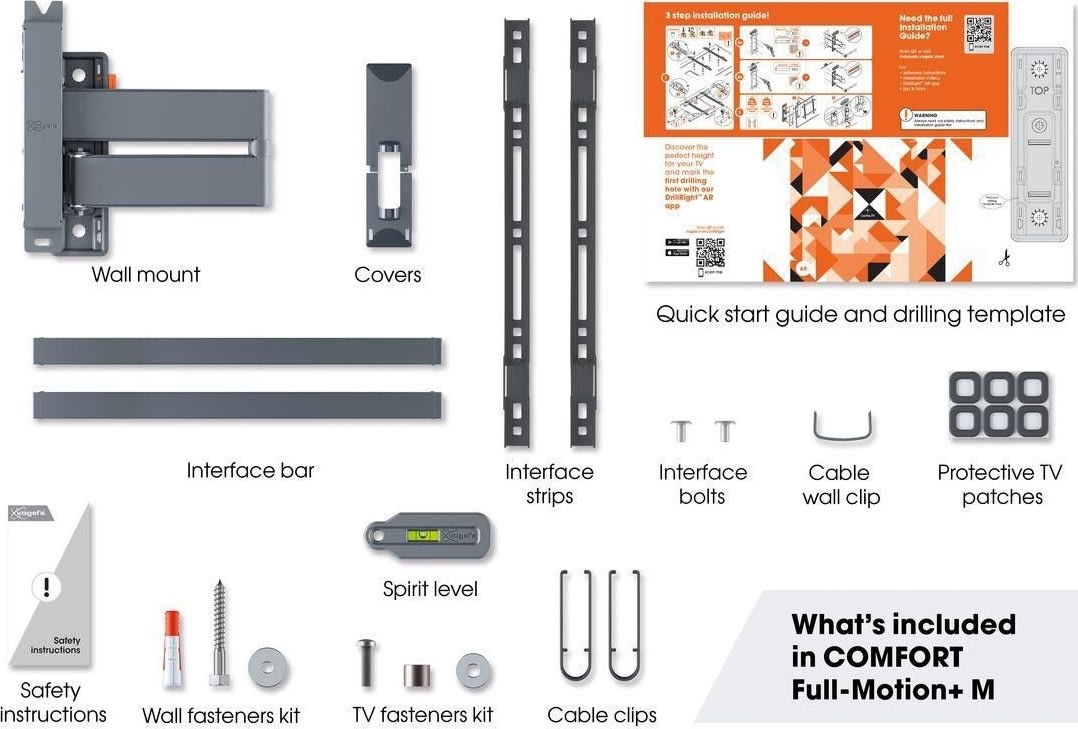 Vogel*s TV-väggfäste, svart - full motion