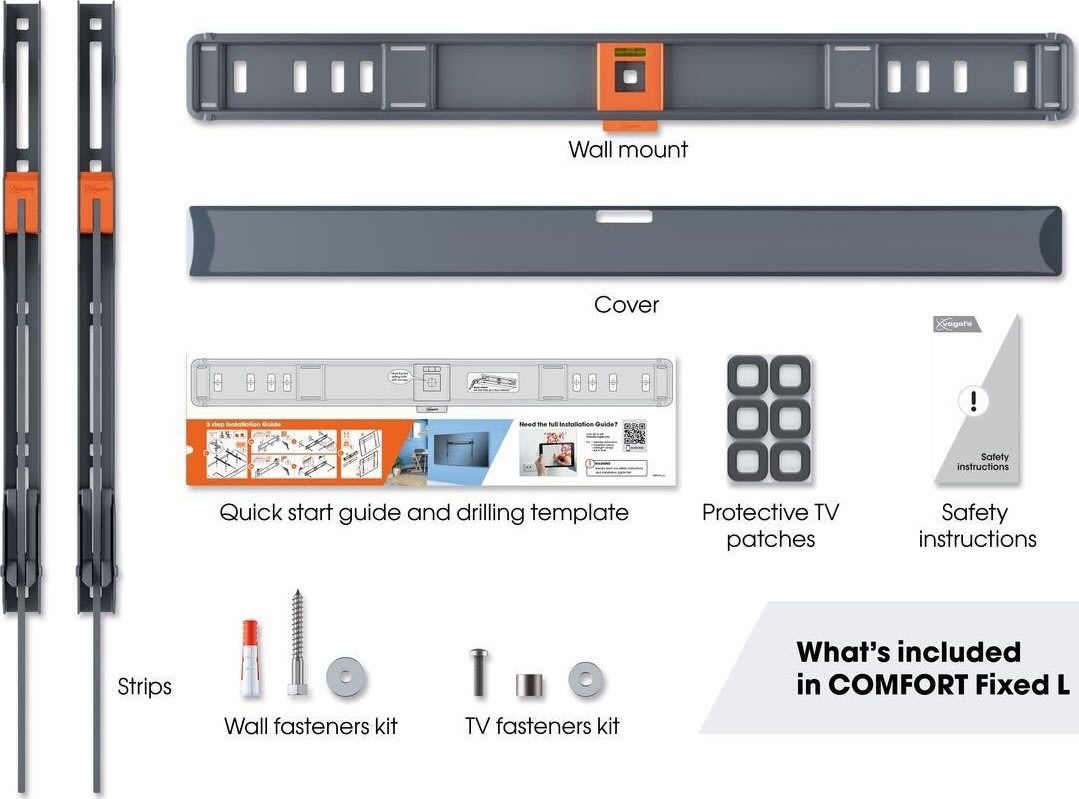 Vogel's TV-väggfäste, svart - TVM 3605