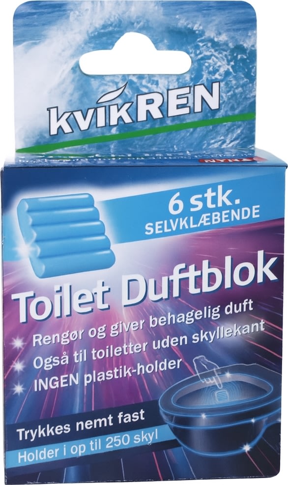 KvikRen Gel självhäftande WC-Block | 6 st.