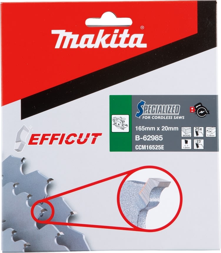 Makita Efficut-sågklinga, Ø165mm, 25T