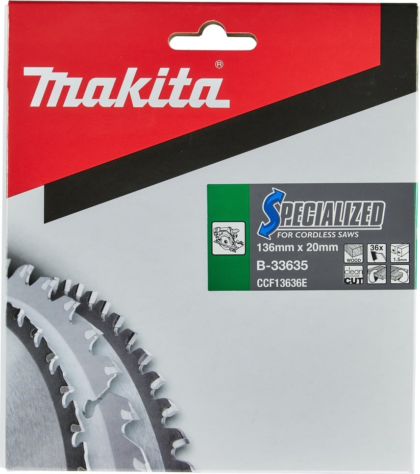 Makita HM-sågklinga, Ø136mm, 36T