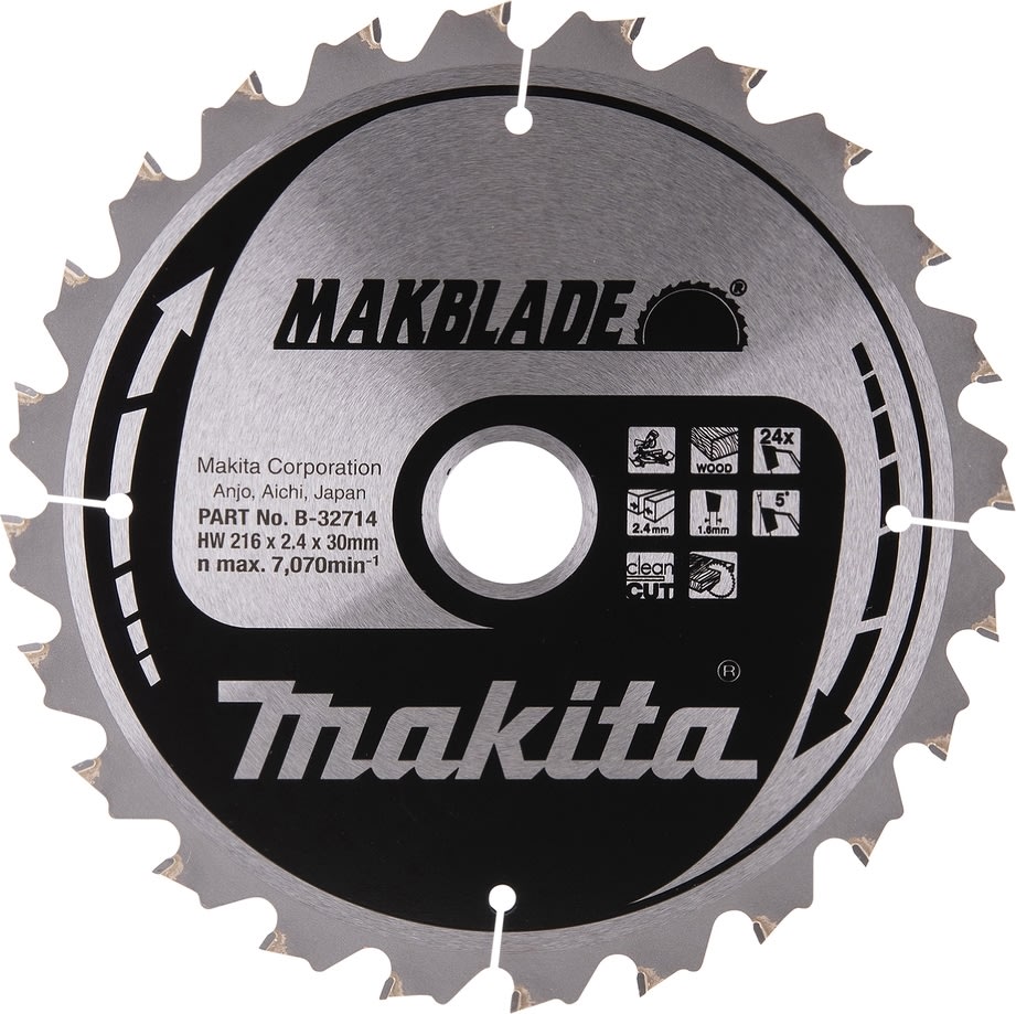 Makita HM-sågklinga Ø216mm, 24T, MakBlade