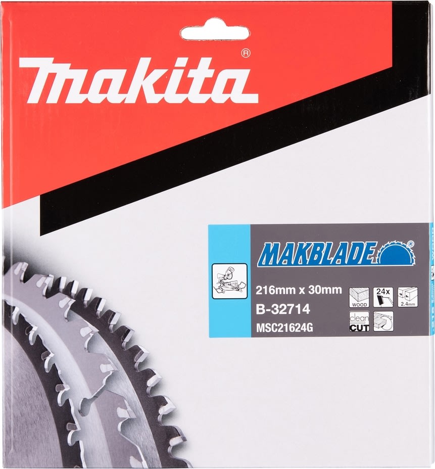 Makita HM-sågklinga Ø216mm, 24T, MakBlade