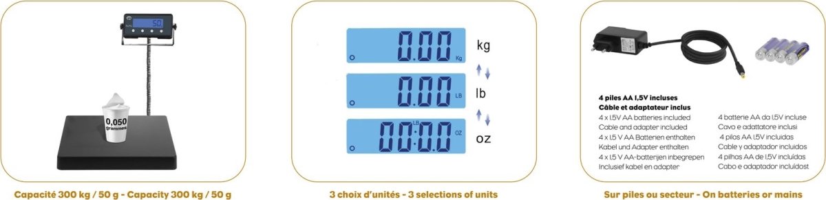 Paketvikt, 300 kg. - PRO e-300