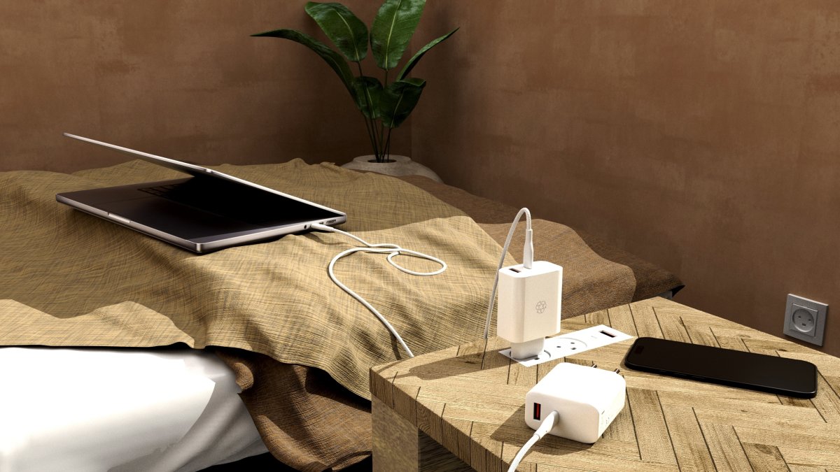 Ëssentials laddningsuttag 100W, USB-C, 480 Mbps