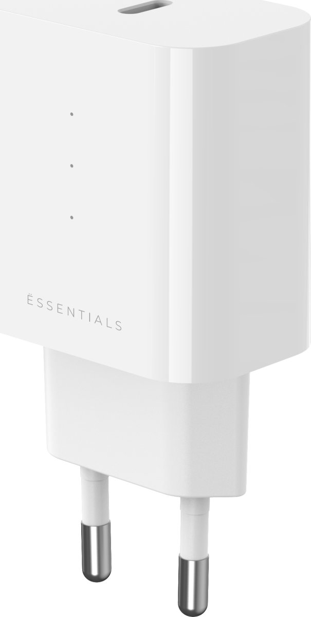 Ëssentials 40W USB-C strömadapter, vit