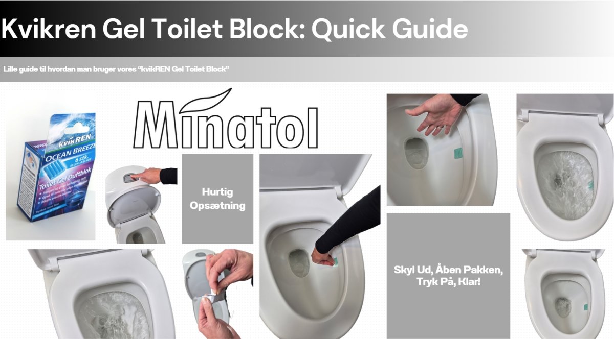 KvikRen Gel självhäftande WC-Block | 6 st.