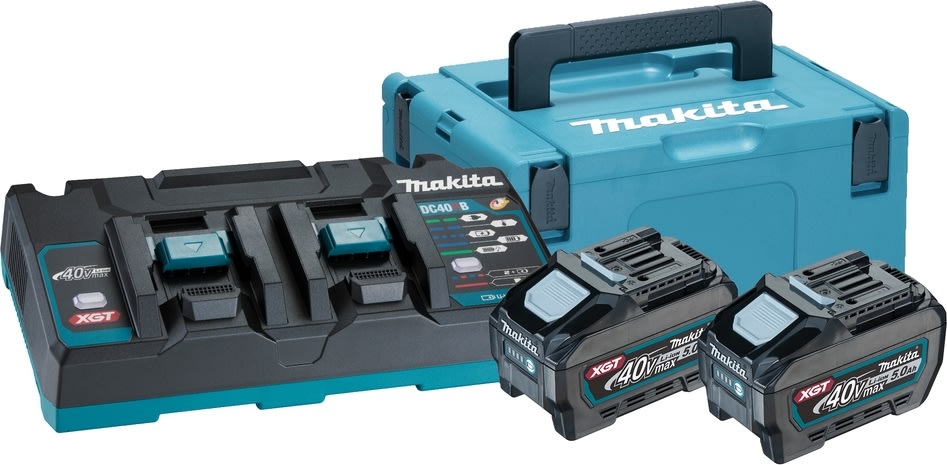 Makita Batteripaket XGT, 2 x BL4050F + DC40RB