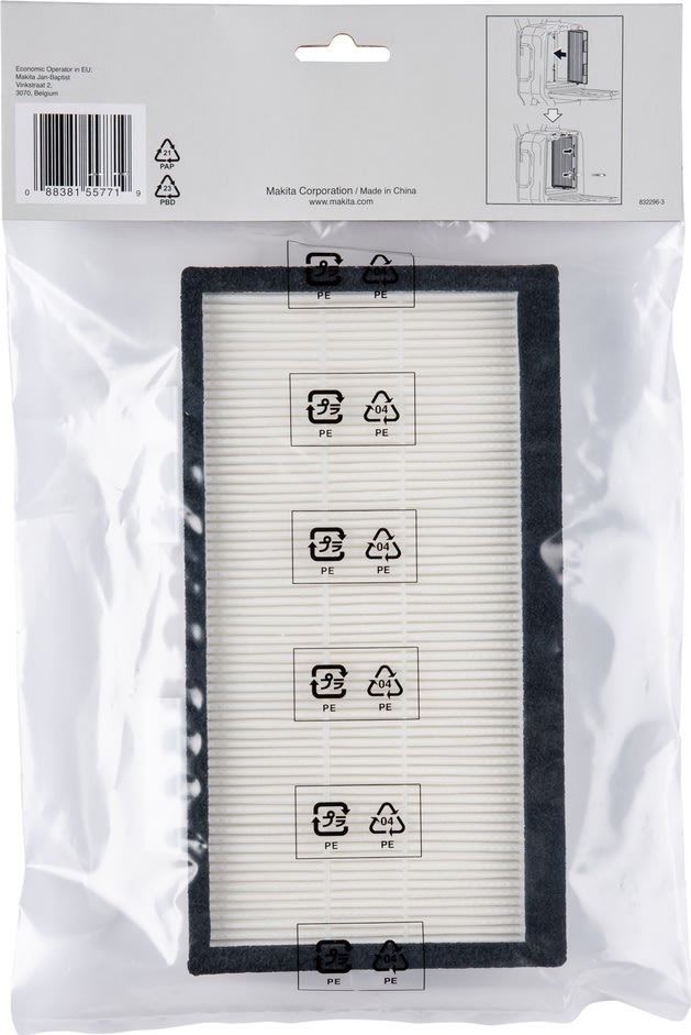 Makita HEPA-filter för ryggdammsugare DVC660Z