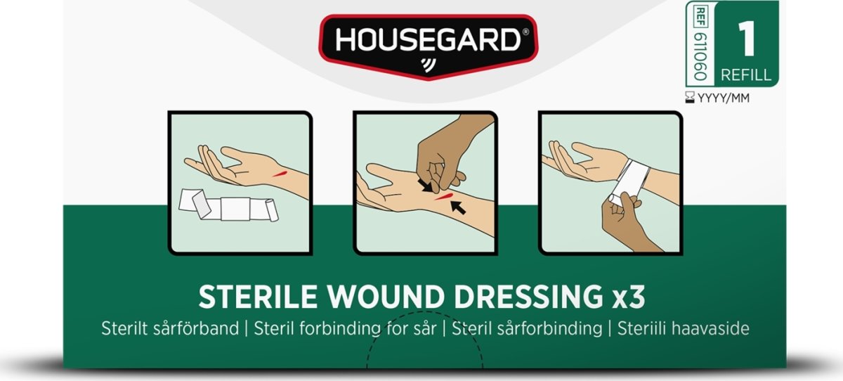 Housegard Sterilt sårförband - 3-Pack