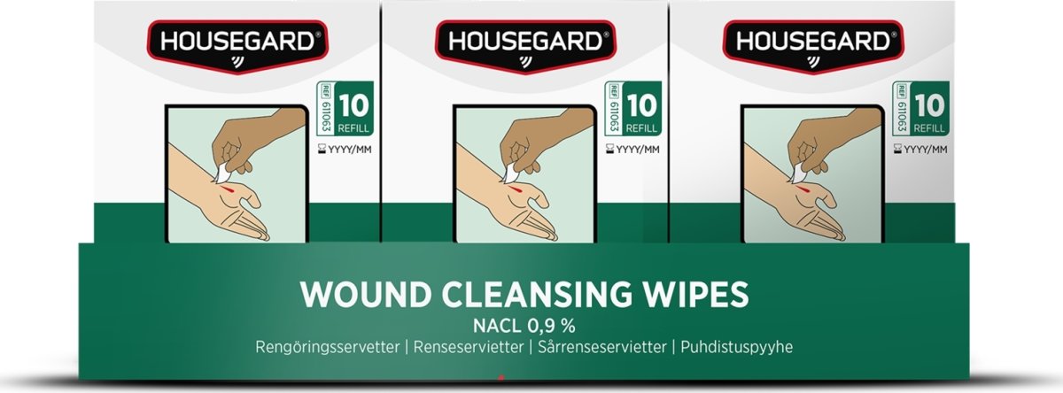 Housegard Sårservetter, NaCl 0,9% - (20-pack)