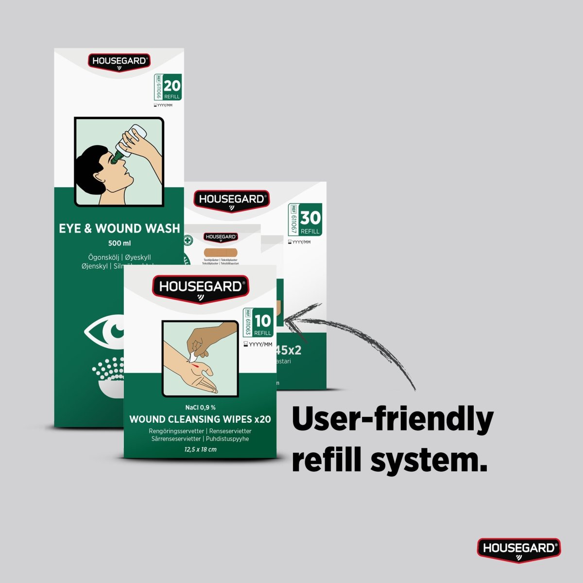Housegard Sårservetter, NaCl 0,9% - (20-pack)