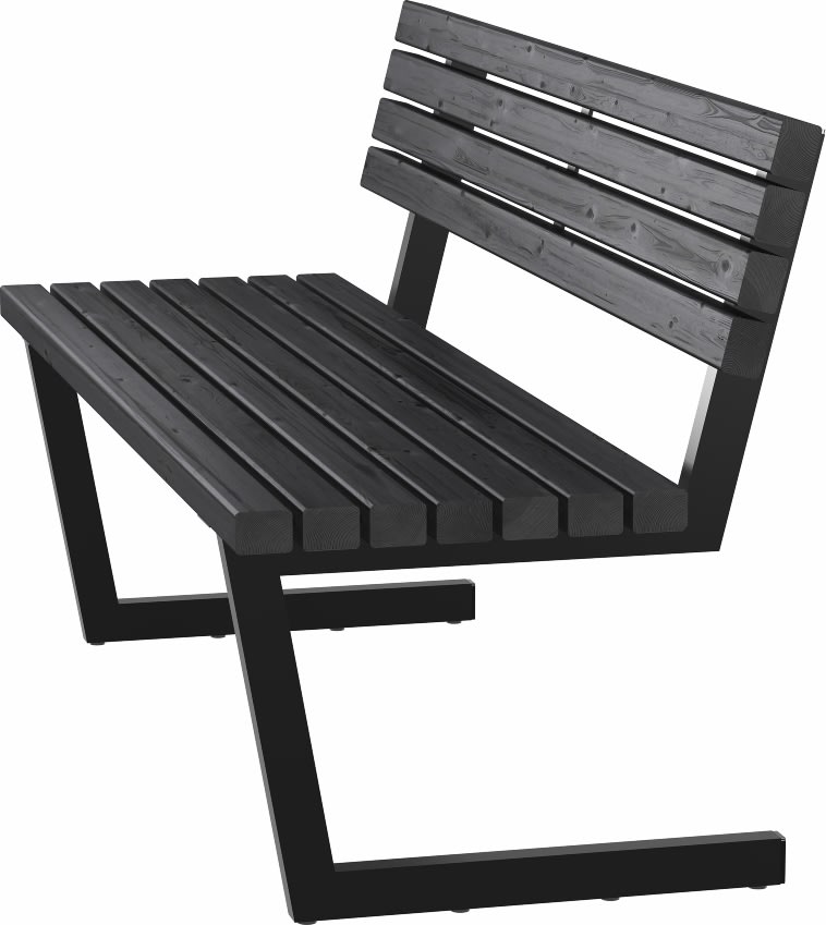 Plus Relaxbänk, 150 cm, Svart