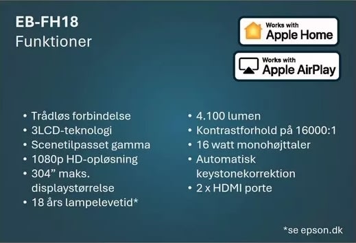Epson EB-FH18 Projektor