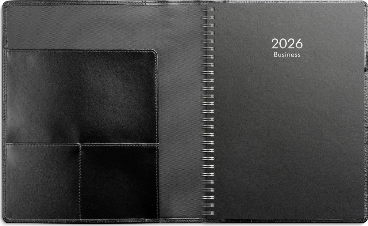 Burde 2026 Kalender, Business, Skinn, Svart