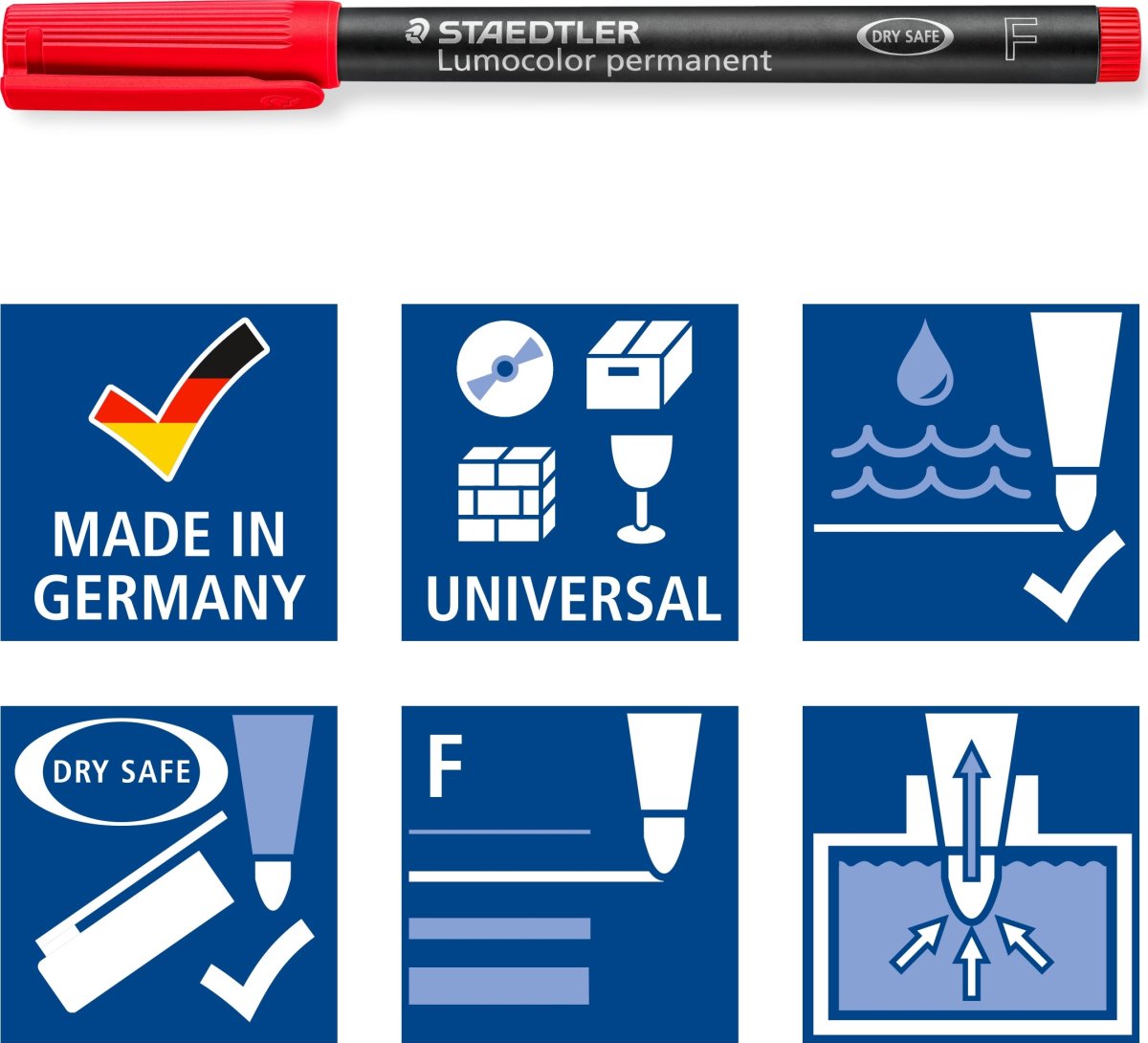 Staedtler Lumocolor 318 F märkpenna, permanent, gu