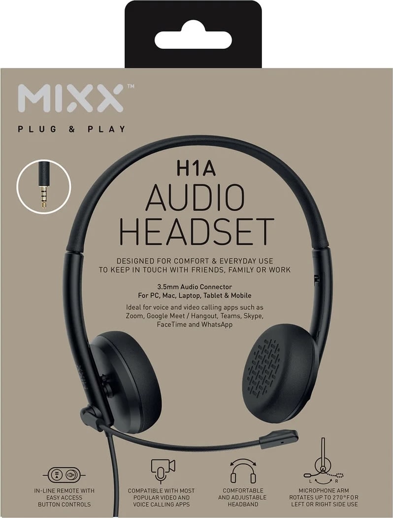 Mixx Headset Stereo/Mono H1a Kabel 3,5mm