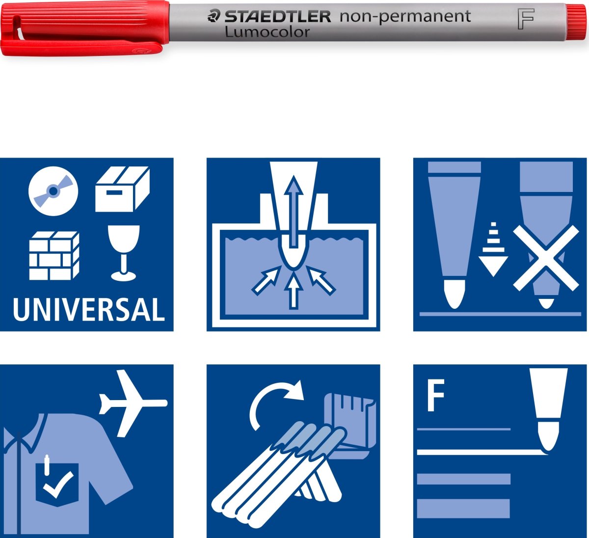Staedtler Lumocolor 316 Märkpenna F, icke-permanen