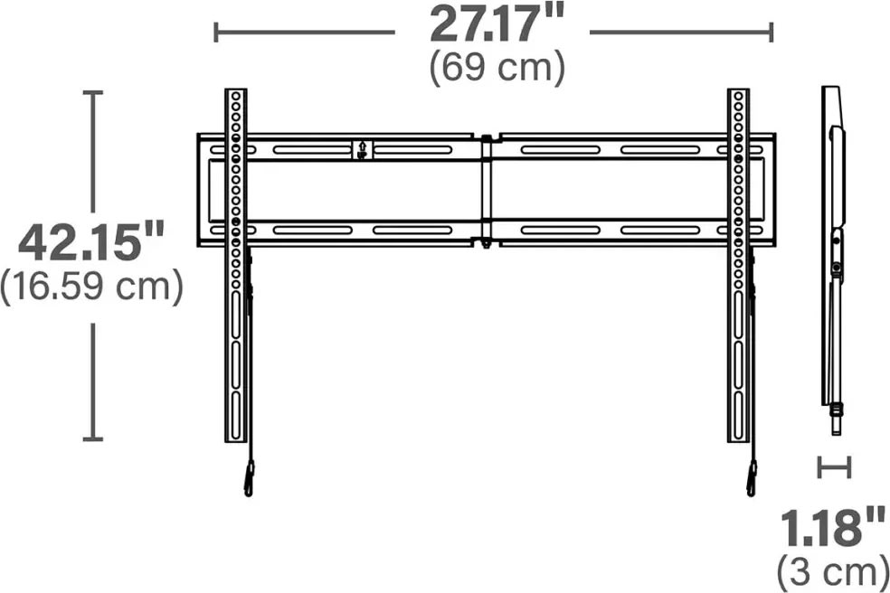SECURA TV Fäste 42-98", Svart