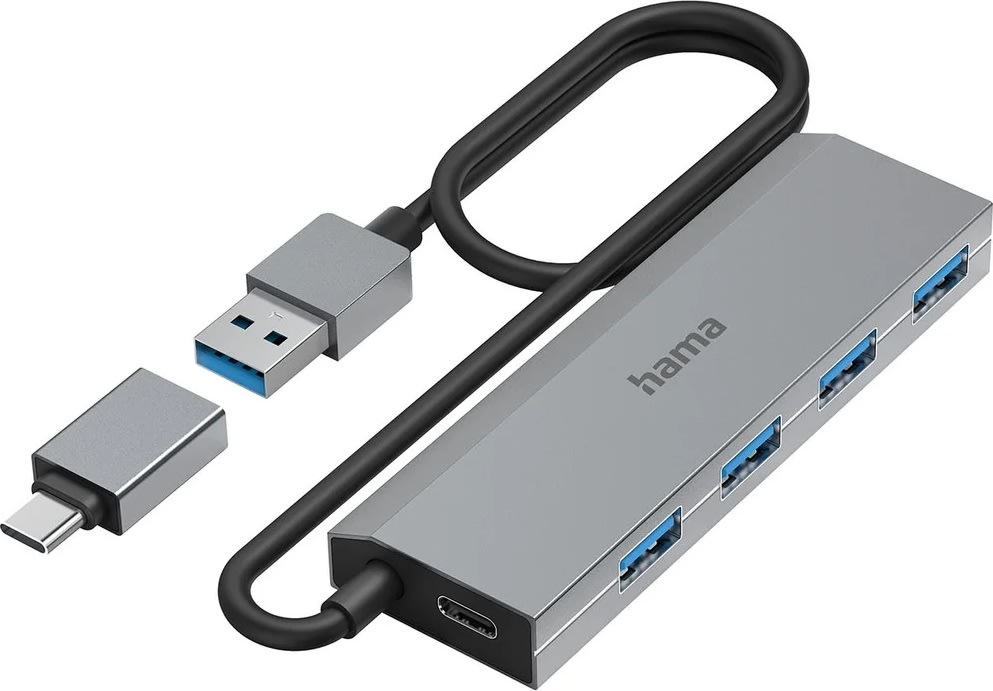 Hama Hub USB-A 3.2 4x 5 Gbit/s USB-C Adapter