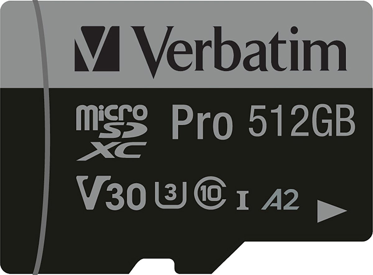 Verbatim Micro SDXC-kort, 512GB - Adapter