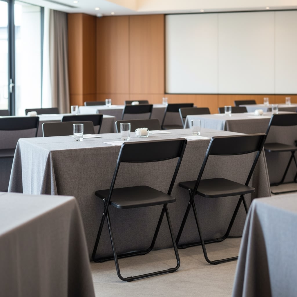 Slim fällbara stol svart H78xD51xB44 cm