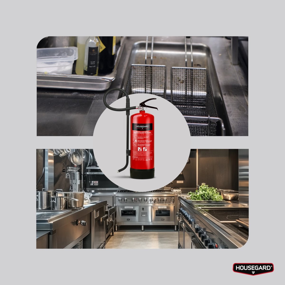 Housegard fettbrandsläckare | 6 L | Röd