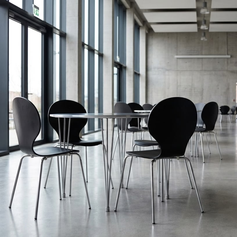 Comfort matsalsbord svart, Ø100