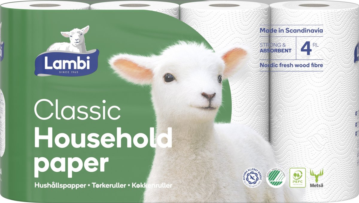 Lambi Hushållspapper, 2-lagers, 20 rullar