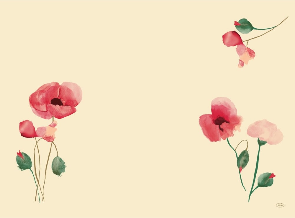 Dunicel Bordstablett, 30x40cm, Poppy Charm, 100st