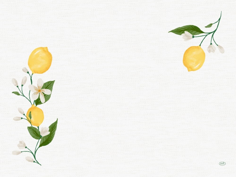 Duni Bordsunderlägg, 30x40 cm, Lemon Fiesta, 250st