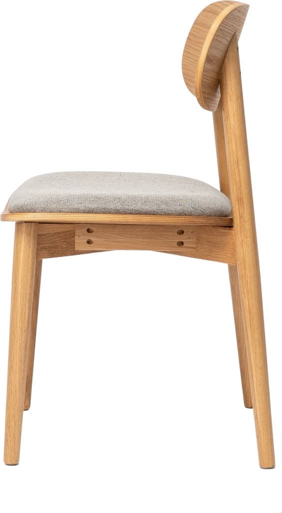 NordicLine kantinstol, ek/klädd sits