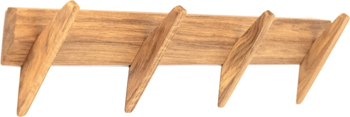 NordicLine Hängare, oljad ek/4 krokar, L80 cm