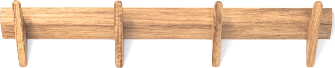 NordicLine Hängare, oljad ek/4 krokar, L80 cm