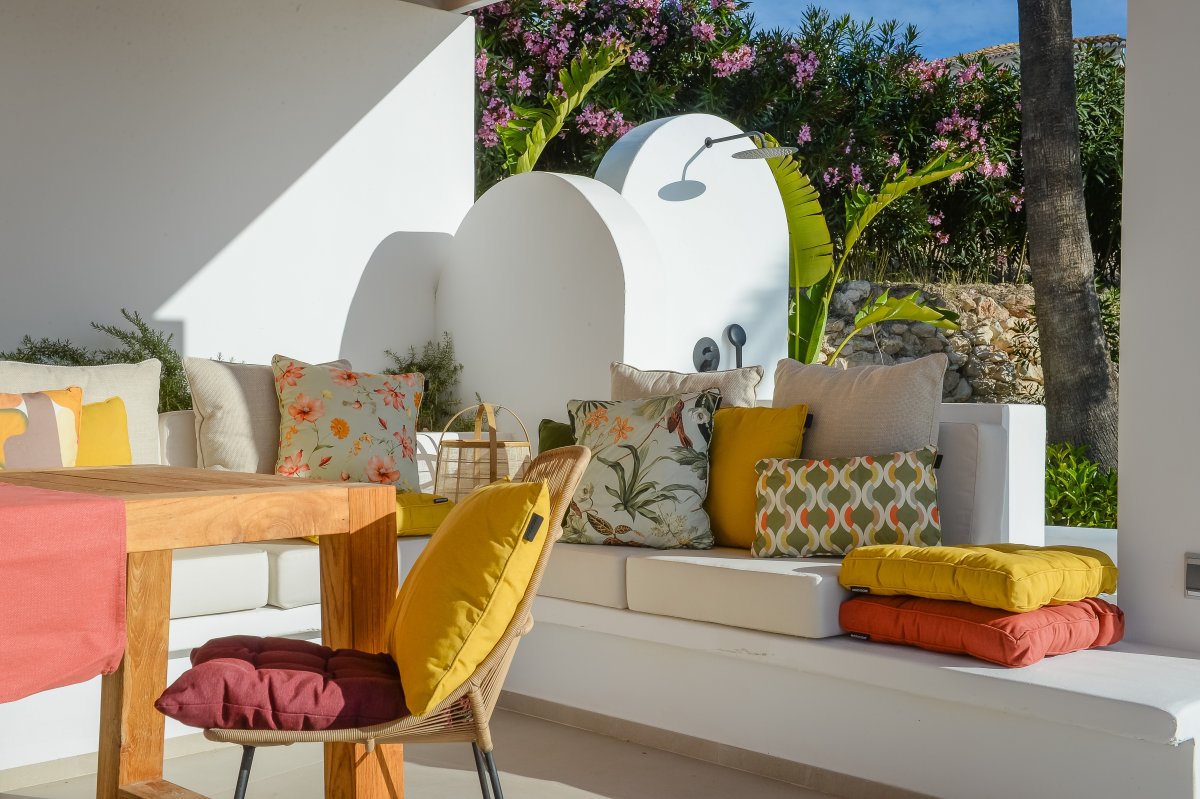 Grasse Outdoor+ Kudde 50x50 cm, Grön/natur