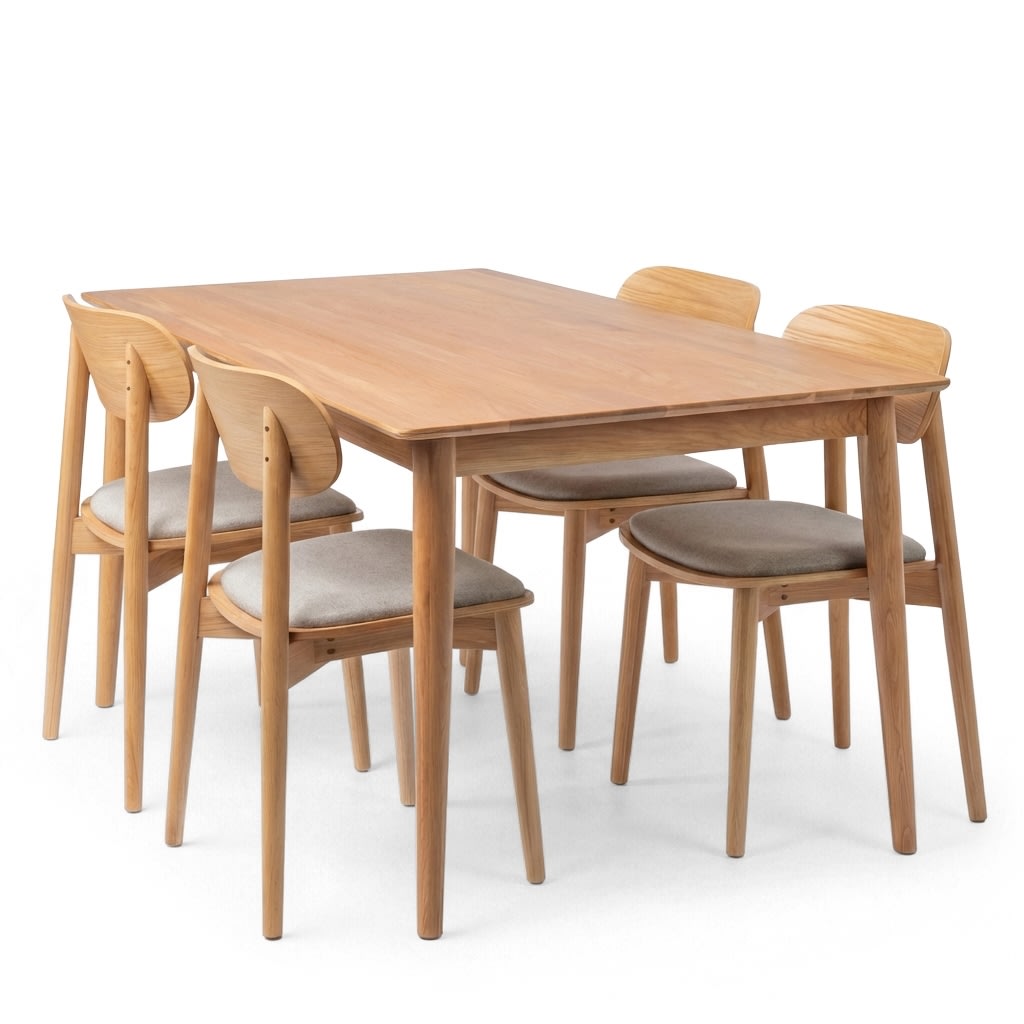 NordicLine matsalsset m/4 stolar m/dynor, ek