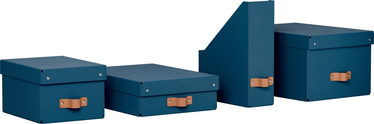 Leitz Puro Box med lock | M låg | Blå | 2 st.