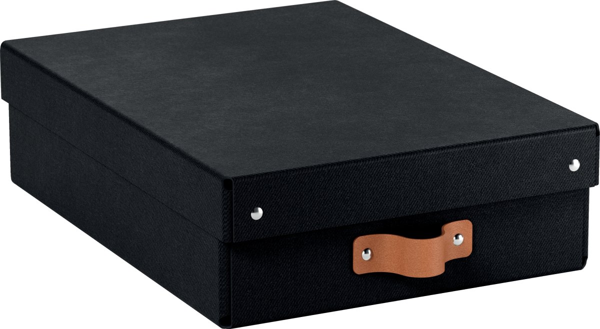 Leitz Puro Box med lock | M låg | Svart | 2 st.