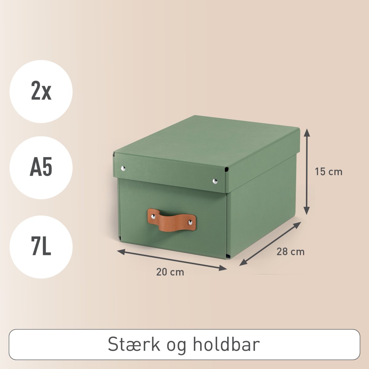 Leitz Puro Box m. lock | S | Grön | 2 st.