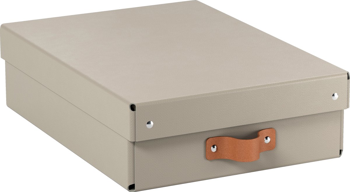 Leitz Puro Box m. lock | M låg | Beige | 2 st.