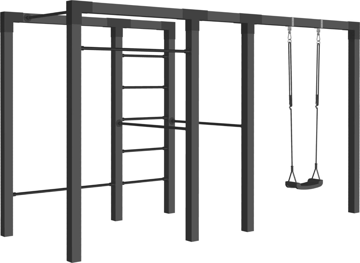 Plus Outdoor fitness 3 inkl. Beslag, svart