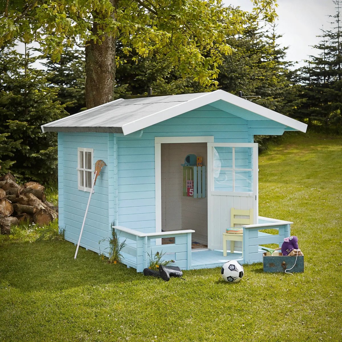 Plus Lekstuga m. terrass inkl. takpapp, 182x161 cm