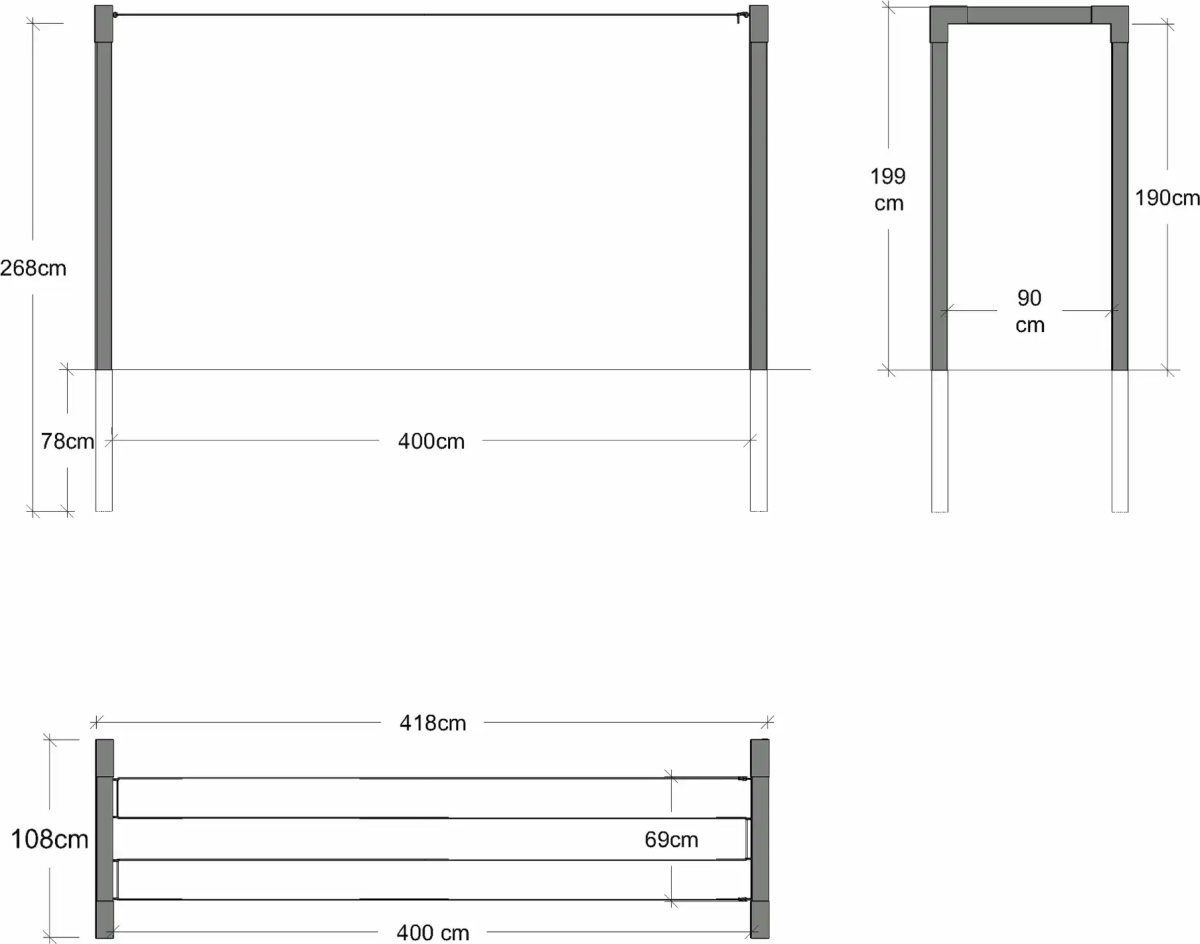 Plus Cubic 2 torkställning+ Snöre/beslag, svart