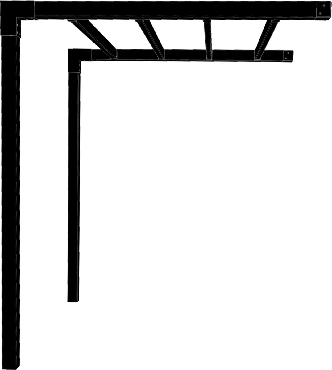 Plus Arcade Pergola modell 3, 1 sektion, svart