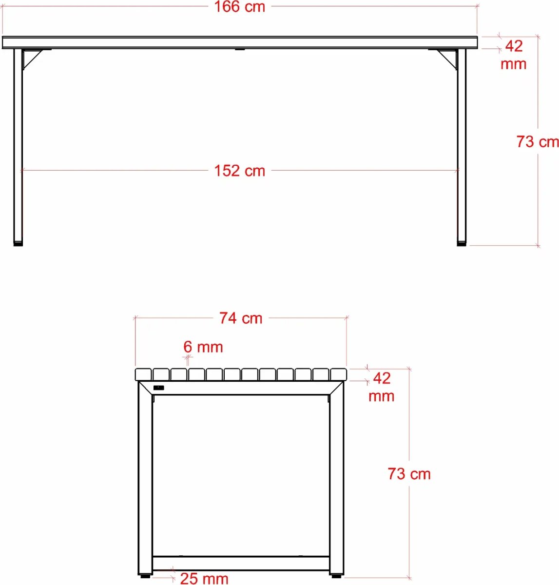 Plus Trend Living Plankbord, Thermowood/svart