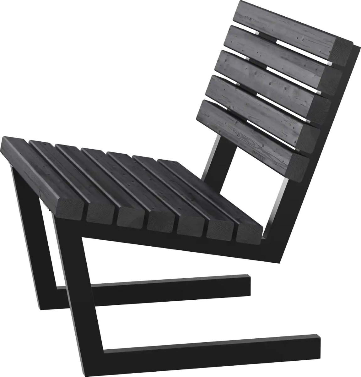 Plus Siesta Living Loungestol, 75 cm, svart